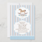 少年のロッキングホースシャワー招待状 招待状 (正面)