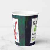 少年のロックスター誕生日とレッドギター 紙コップ (右)