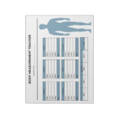 少年の体測定の重量損失トラッカーゴール ノートパッド (回転)