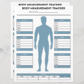 少年の体測定トラッカー重量損失グラフ (正面/裏面)