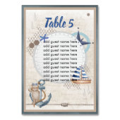 少年の冒険航海の待ち テーブルナンバー (正面)