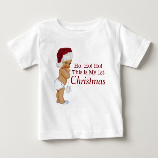 少年の初めてのクリスマス ベビーTシャツ (正面)
