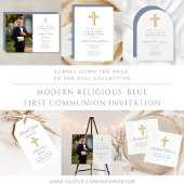 少年の十字架ダスティブルーの初聖体拝領 ペーパープレート
