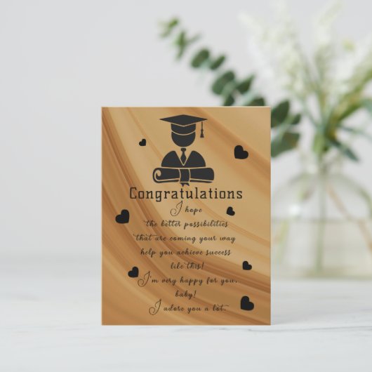 少年の友人の卒業 カード (スタンド正面)