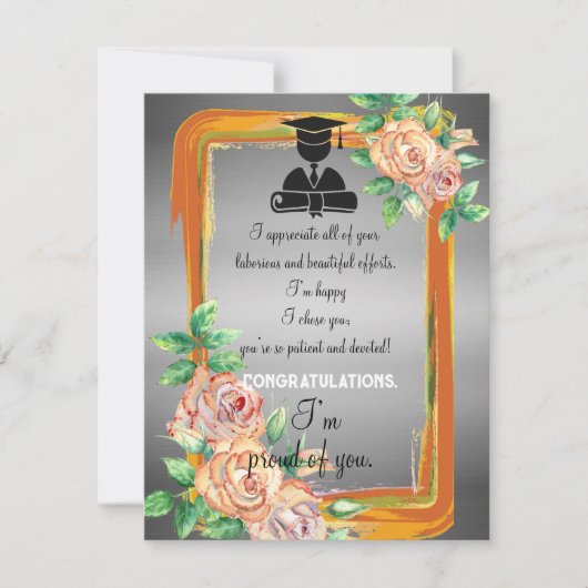 少年の友人の卒業 カード (正面)