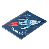 少年の名前と写真ロケット宇宙キッズジャーナル ノートブック (左側)