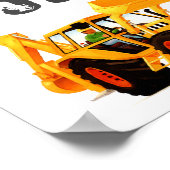 少年の名前をカスタムすると年齢5建築トラック ポスター (角)