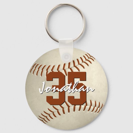 少年の名前をカスタムするジャージー番号野球 キーホルダー (裏面)