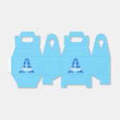 少年の名前カスタムのプレイドレターAカスタム青 フェイバーボックス (折り畳みなし)