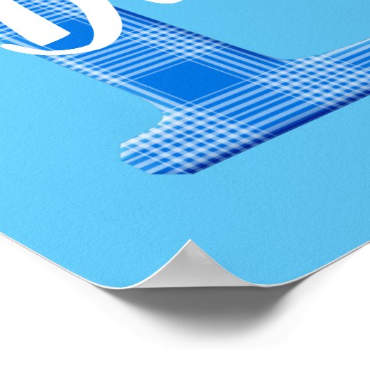 少年の名前カスタムのプレイドレターD ポスター (角)