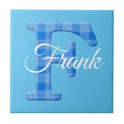 少年の名前カスタムのプレイドレターF タイル (正面)