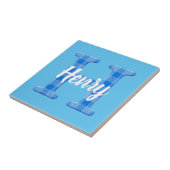 少年の名前カスタムのプレイドレターH タイル (側面)