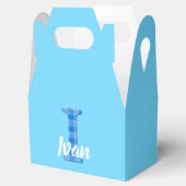 少年の名前カスタムのプレイドレターIのカスタム青 フェイバーボックス (オープン)