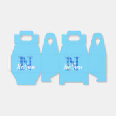 少年の名前カスタムのプレイドレターNカスタム青 フェイバーボックス (折り畳みなし)