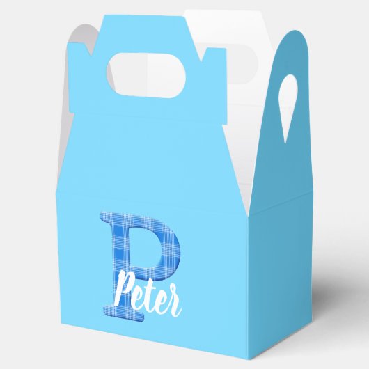 少年の名前カスタムのプレイドレターPカスタム青 フェイバーボックス (オープン)