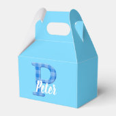 少年の名前カスタムのプレイドレターPカスタム青 フェイバーボックス (正面サイド)