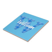 少年の名前カスタムのプレイドレターW タイル (側面)