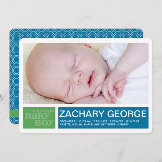 少年の告知をブロック 案内状 (正面/裏面)