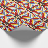 少年の子すごい漫画本をテーマ ラッピングペーパー (角)