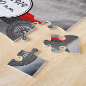 少年の子供部屋クラシック車のギフト甘い赤いレトロ車 ジグソーパズル (側面)