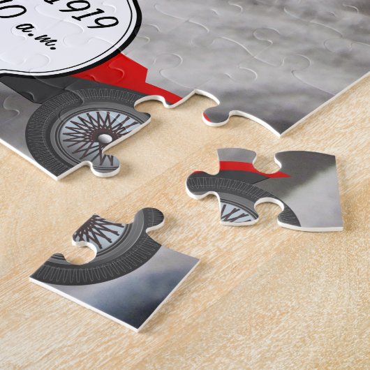 少年の子供部屋クラシック車のギフト甘い赤いレトロ車 ジグソーパズル (側面)