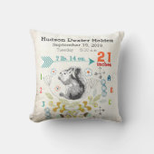 少年の子供部屋ベビー誕生スタットリス矢印パターン クッション (正面)