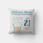 少年の子供部屋ルームベビーの矢印パターン クッション (正面)