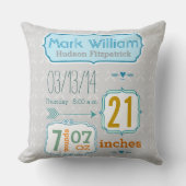 少年の子供部屋ルームベビーの矢印パターン クッション (正面)