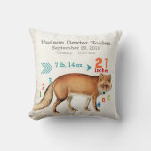 少年の子供部屋ルームベビー状態キツネ矢印パターン クッション (正面)