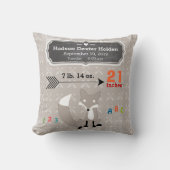 少年の子供部屋ルームベビー状態キツネ矢印パターン クッション (正面)