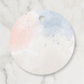 少年の宗教的バプテスマフローラの水色モダン フェイバータグ (裏面)