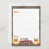 少年の小さなカボチャ時間カプセルカード 招待状 (正面)