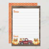 少年の小さなカボチャ時間カプセルカード 招待状 (正面/裏面)