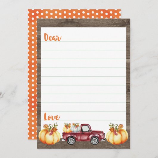 少年の小さなカボチャ時間カプセルカード 招待状 (正面/裏面)