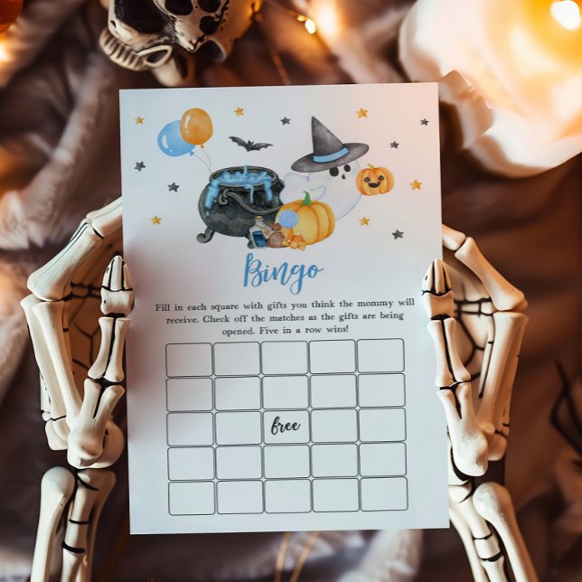 少年の小さなブー幽霊ベビシャワービンゴゲーム (Ghost Halloween Baby Shower Bingo Game)