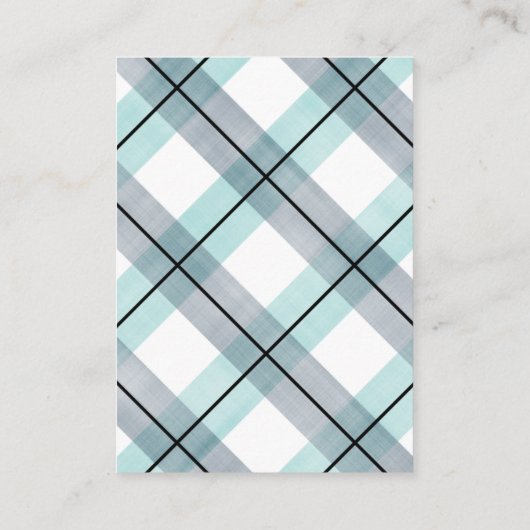 少年の小さな口ひげのミントネイビーブックリクエスト エンクロージャーカード (裏面)