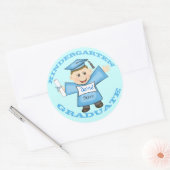 少年の幼稚園の卒業式シール ラウンドシール (封筒)