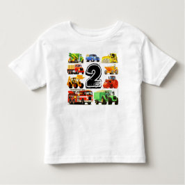 少年の建築トラック2nd誕生日 トドラーTシャツ