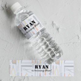 少年の建築ビルダー誕生日 ペットボトルラベル