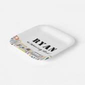 少年の建築ビルダー誕生日 ペーパープレート (傾斜あり)