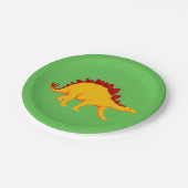 少年の恐竜パーティーテーマ ペーパープレート (アングル)