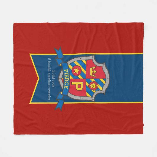 少年の手紙P名ピアース・ライオン騎士の意味 フリースブランケット (正面(横))