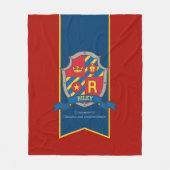 少年の手紙R名ライリーライオン騎士を意味する フリースブランケット (正面)