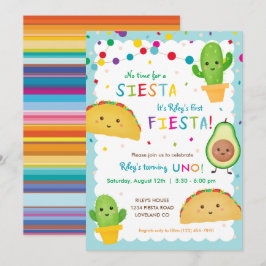 少年の最初のフェスタの誕生日 – シエスタのための時間なし 招待状
