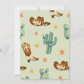 少年の最初のロデオ誕生日カウボーイかわいい子供たち 招待状 (裏面)