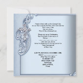 少年の最初の聖なる聖体青の確認2 招待状 (裏面)