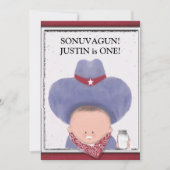 少年の最初の誕生日招待状 招待状 (正面)