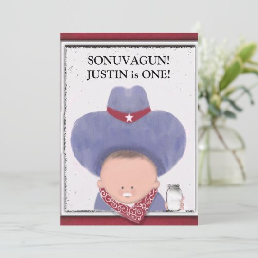 少年の最初の誕生日招待状 招待状 (スタンド正面)