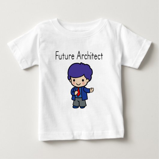 少年の未来の建築家 ベビーTシャツ (正面)