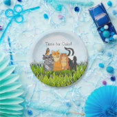 少年の森の生き物ベビーシャワーパーティー ペーパープレート (パーティー)